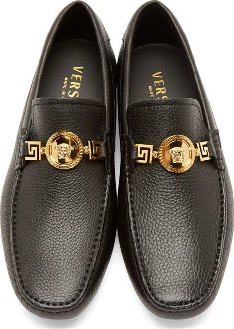 versace brown leather shoes|all black versace shoes.